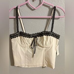 PacSun White Textured Cami Top